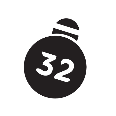 Kettlebell icon isolated on white background for your web and mobile app designのイラスト素材