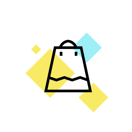 Bag icon vector isolated on white background for your web and mobile app design, Bag logo conceptのイラスト素材