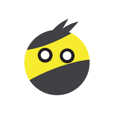 Ninja icon isolated on white background for your web and mobile app designのイラスト素材