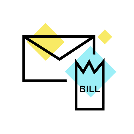 Bill icon vector isolated on white background for your web and mobile app design, Bill logo conceptのイラスト素材