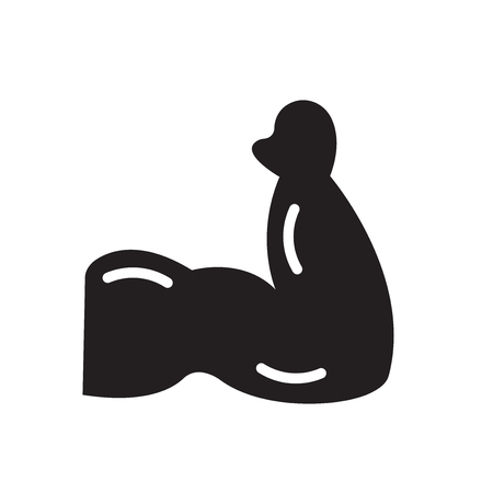 Muscle icon isolated on white background for your web and mobile app designのイラスト素材