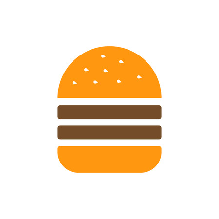 Burger icon isolated on white background for your web and mobile app designのイラスト素材