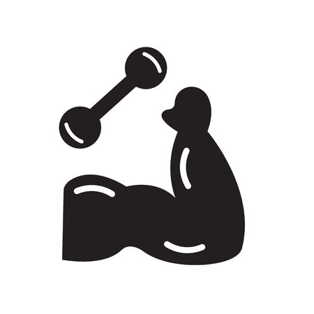 Muscle icon isolated on white background for your web and mobile app designのイラスト素材