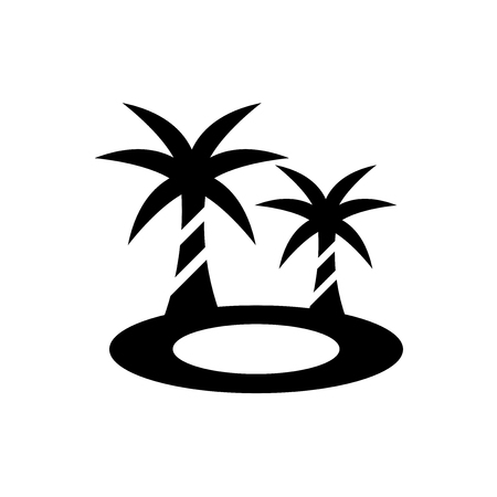 Island icon vector isolated on white background for your web and mobile app design, Island logo conceptのイラスト素材