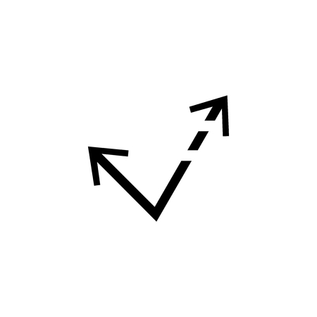 Diagonal arrow icon vector isolated on white background for your web and mobile app design, Diagonal arrow logo conceptのイラスト素材