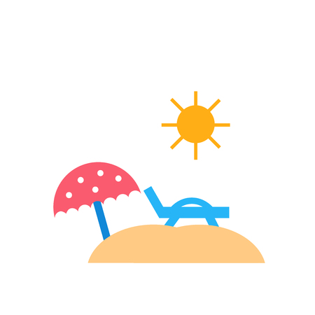 Beach icon vector isolated on white background for your web and mobile app design, Beach logo conceptのイラスト素材