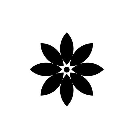 Japanese flower icon vector isolated on white background for your web and mobile app design, Japanese flower logo conceptのイラスト素材