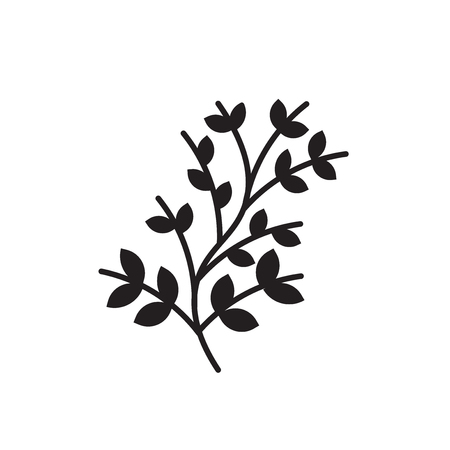 Branches with leaves icon vector isolated on white background for your web and mobile app design, Branches with leaves logo conceptのイラスト素材