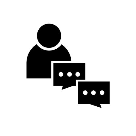Speech icon vector isolated on white background for your web and mobile app design, Speech logo conceptのイラスト素材