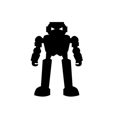 humanoid robot icon vector isolated on white background for your web and mobile app design, humanoid robot logo conceptのイラスト素材