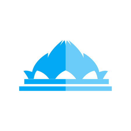 Lotus temple icon vector isolated on white background for your web and mobile app design, Lotus temple logo conceptのイラスト素材