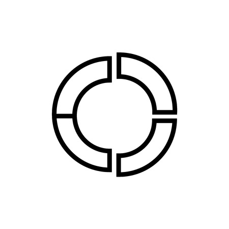 Pie chart icon isolated on white background for your web and mobile app designのイラスト素材