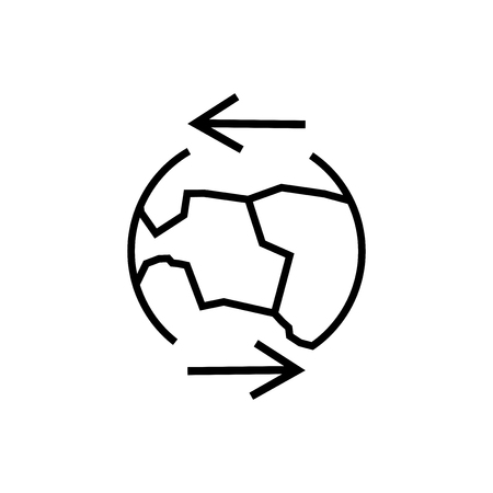 Global icon vector isolated on white background for your web and mobile app design, Global logo conceptのイラスト素材