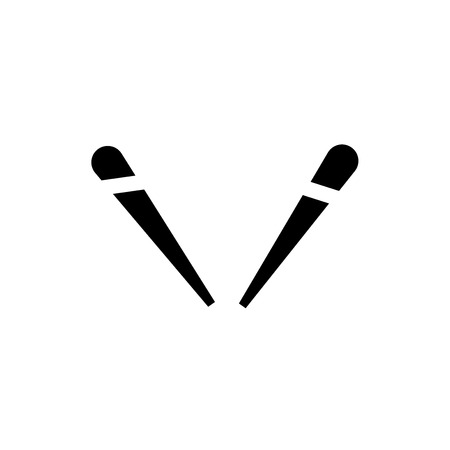 Two Crossed chopsticks from Japan icon vector isolated on white background for your web and mobile app design, Two Crossed chopsticks from Japan logo conceptのイラスト素材