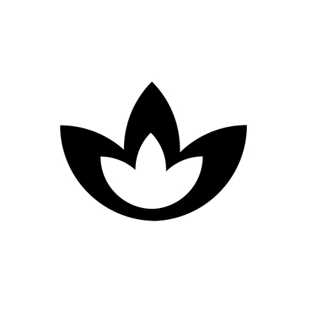 Beautiful Lotus flower icon vector isolated on white background for your web and mobile app design, Beautiful Lotus flower logo conceptのイラスト素材