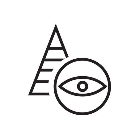 Pyramid icon isolated on white background for your web and mobile app designのイラスト素材