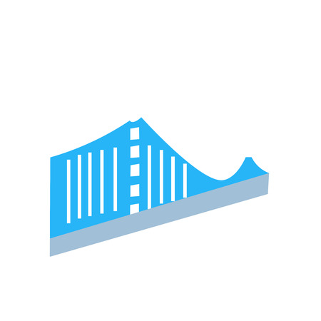 Bridge icon vector isolated on white background for your web and mobile app design, Bridge logo conceptのイラスト素材