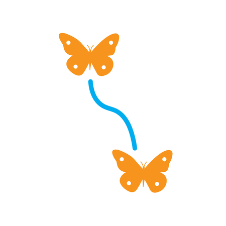 Butterfly icon vector isolated on white background for your web and mobile app design, Butterfly logo conceptのイラスト素材
