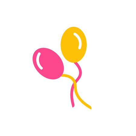 Balloons icon vector isolated on white background for your web and mobile app design, Balloons logo conceptのイラスト素材