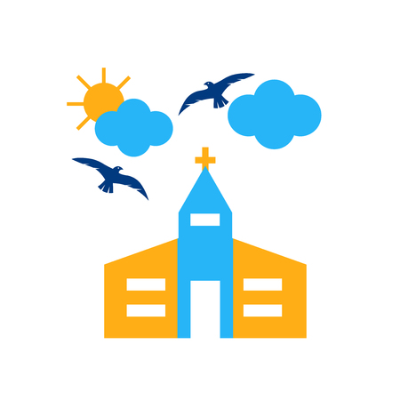 Church icon vector isolated on white background for your web and mobile app design, Church logo conceptのイラスト素材