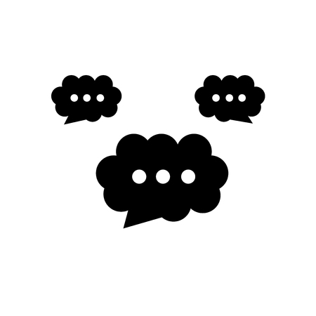 Chat icon vector isolated on white background for your web and mobile app design, Chat logo conceptのイラスト素材