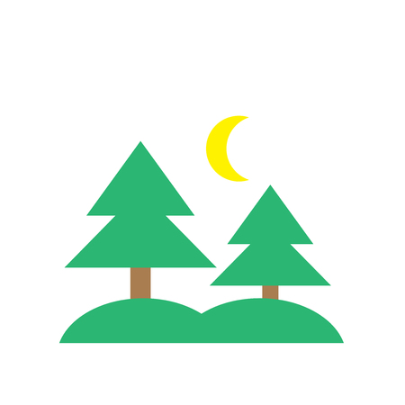 Forest icon vector isolated on white background for your web and mobile app design, Forest logo conceptのイラスト素材