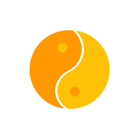 Yin yang icon vector isolated on white background for your web and mobile app design, Yin yang logo conceptのイラスト素材