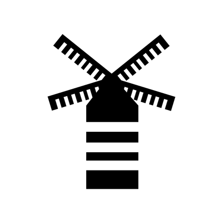Windmill icon vector isolated on white background for your web and mobile app design, Windmill logo conceptのイラスト素材