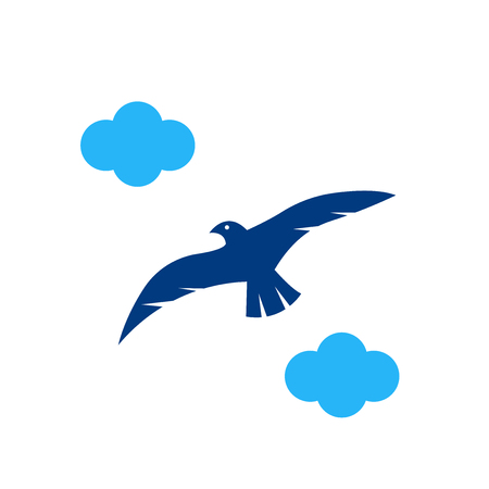 Dove icon vector isolated on white background for your web and mobile app design, Dove logo conceptのイラスト素材