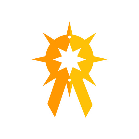 Badge icon vector isolated on white background for your web and mobile app design, Badge logo conceptのイラスト素材