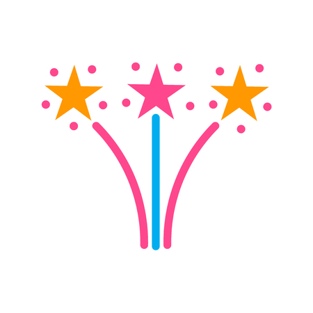 Fireworks icon vector isolated on white background for your web and mobile app design, Fireworks logo conceptのイラスト素材