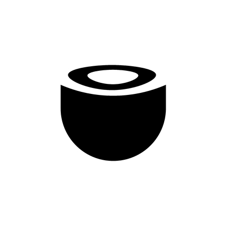 empty bowl icon vector isolated on white background for your web and mobile app design, empty bowl logo conceptのイラスト素材