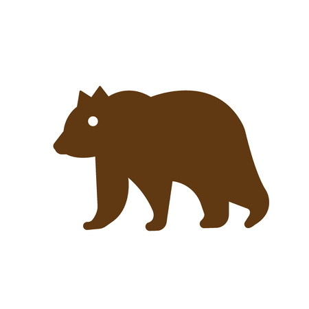 Bear icon vector isolated on white background for your web and mobile app design, Bear logo conceptのイラスト素材