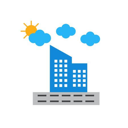 City icon vector isolated on white background for your web and mobile app design, City logo conceptのイラスト素材