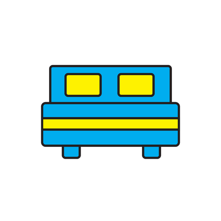 Bed icon isolated on white background for your web and mobile app designのイラスト素材