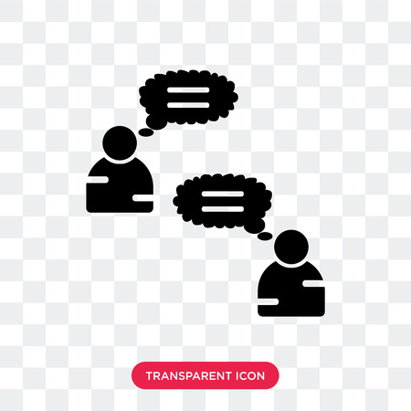 Chat vector icon isolated on transparent background, Chat logo conceptのイラスト素材