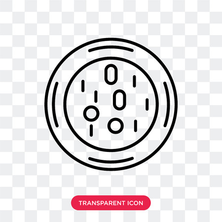 Petri dish vector icon isolated on transparent background, Petri dish logo conceptのイラスト素材