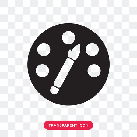 Paint palette vector icon isolated on transparent background, Paint palette logo conceptのイラスト素材