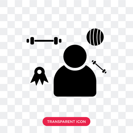 Athlete vector icon isolated on transparent background, Athlete logo conceptのイラスト素材