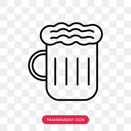 Beer vector icon isolated on transparent background, Beer logo conceptのイラスト素材
