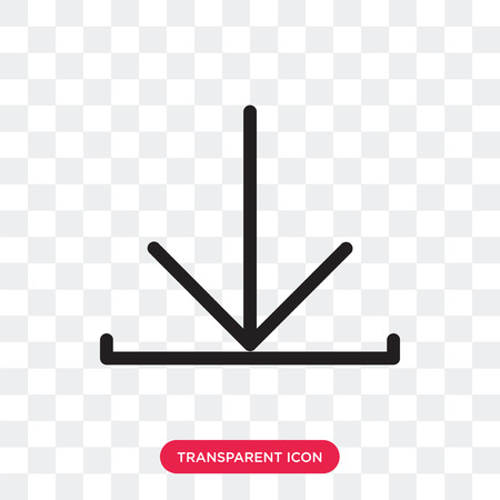 Download vector icon isolated on transparent background, Download logo conceptのイラスト素材