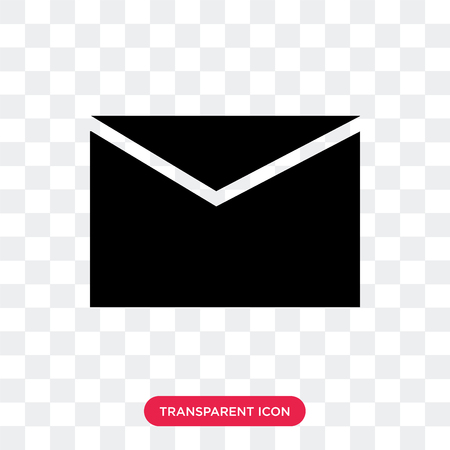 Envelope vector icon isolated on transparent background, Envelope logo conceptのイラスト素材