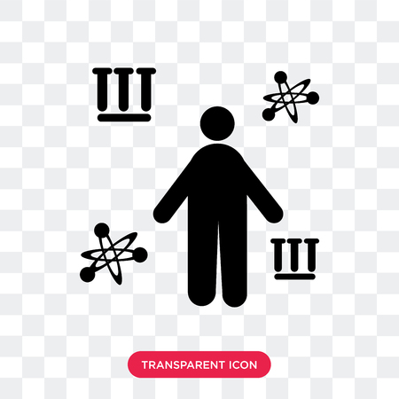 Scientist vector icon isolated on transparent background, Scientist logo conceptのイラスト素材