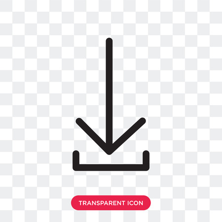 Download vector icon isolated on transparent background, Download logo conceptのイラスト素材