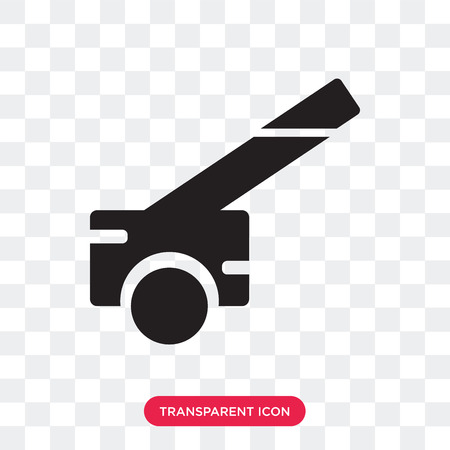 Cannon vector icon isolated on transparent background, Cannon logo conceptのイラスト素材