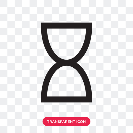 Hourglass vector icon isolated on transparent background, Hourglass logo conceptのイラスト素材