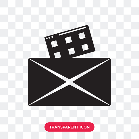 Email vector icon isolated on transparent background, Email logo conceptのイラスト素材