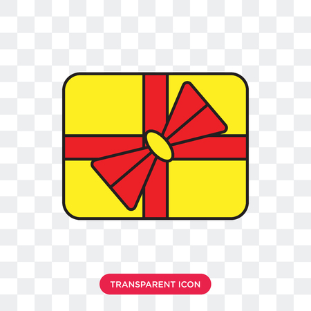 Gifts vector icon isolated on transparent background, Gifts logo conceptのイラスト素材