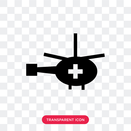 helicopter vector icon isolated on transparent background, helicopter logo conceptのイラスト素材