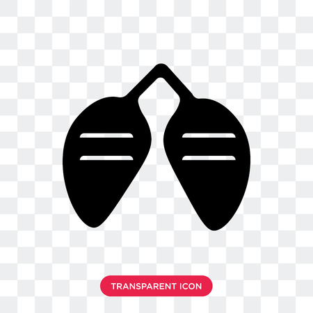 lungs vector icon isolated on transparent background, lungs logo conceptのイラスト素材